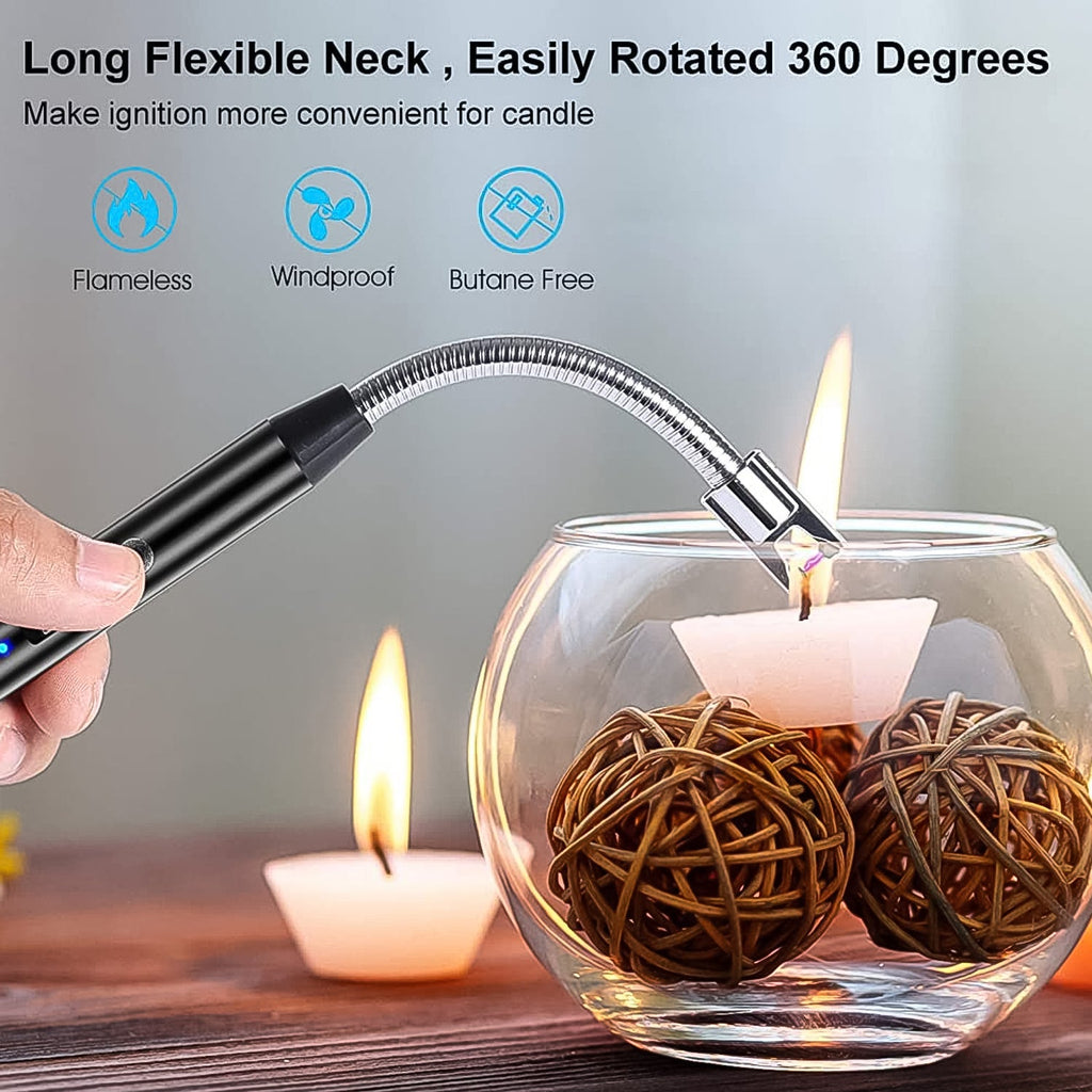 USB Rechargeable Electric Arc Lighter - Long Flexible Windproof Plasma Lighter