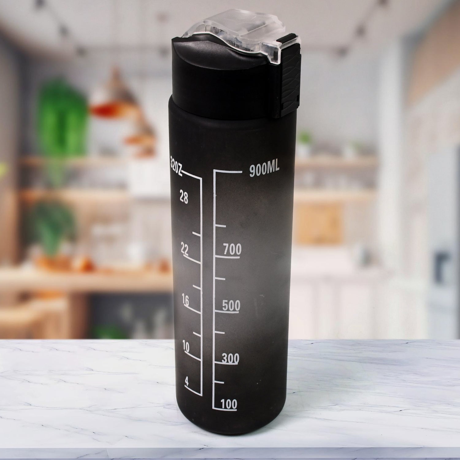 900 ML Motivational Water Bottle with Straw – Leakproof & BPA-Free