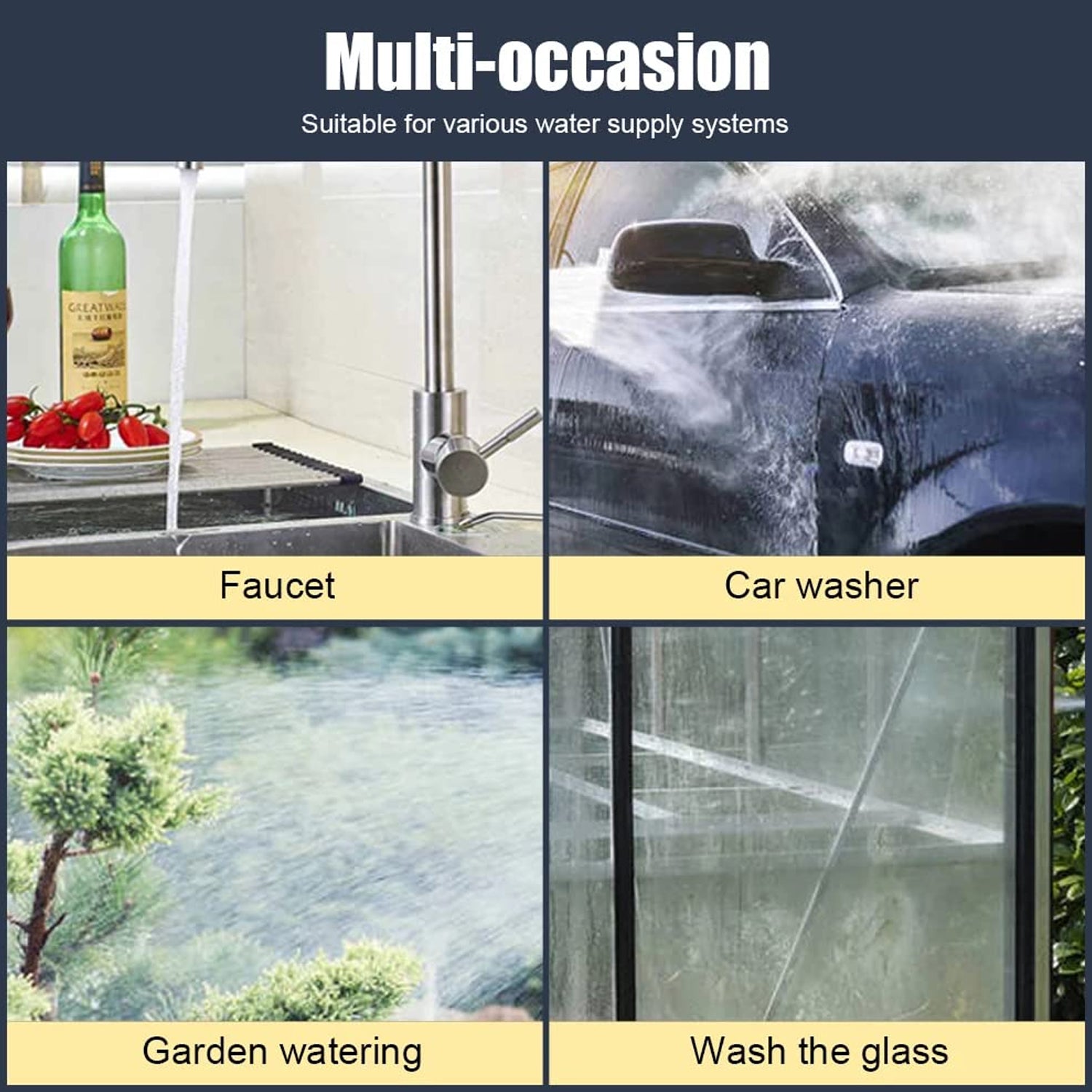 Professional High Pressure Car Wash Spray Gun - Multi-Pattern Garden Hose Nozzle Set