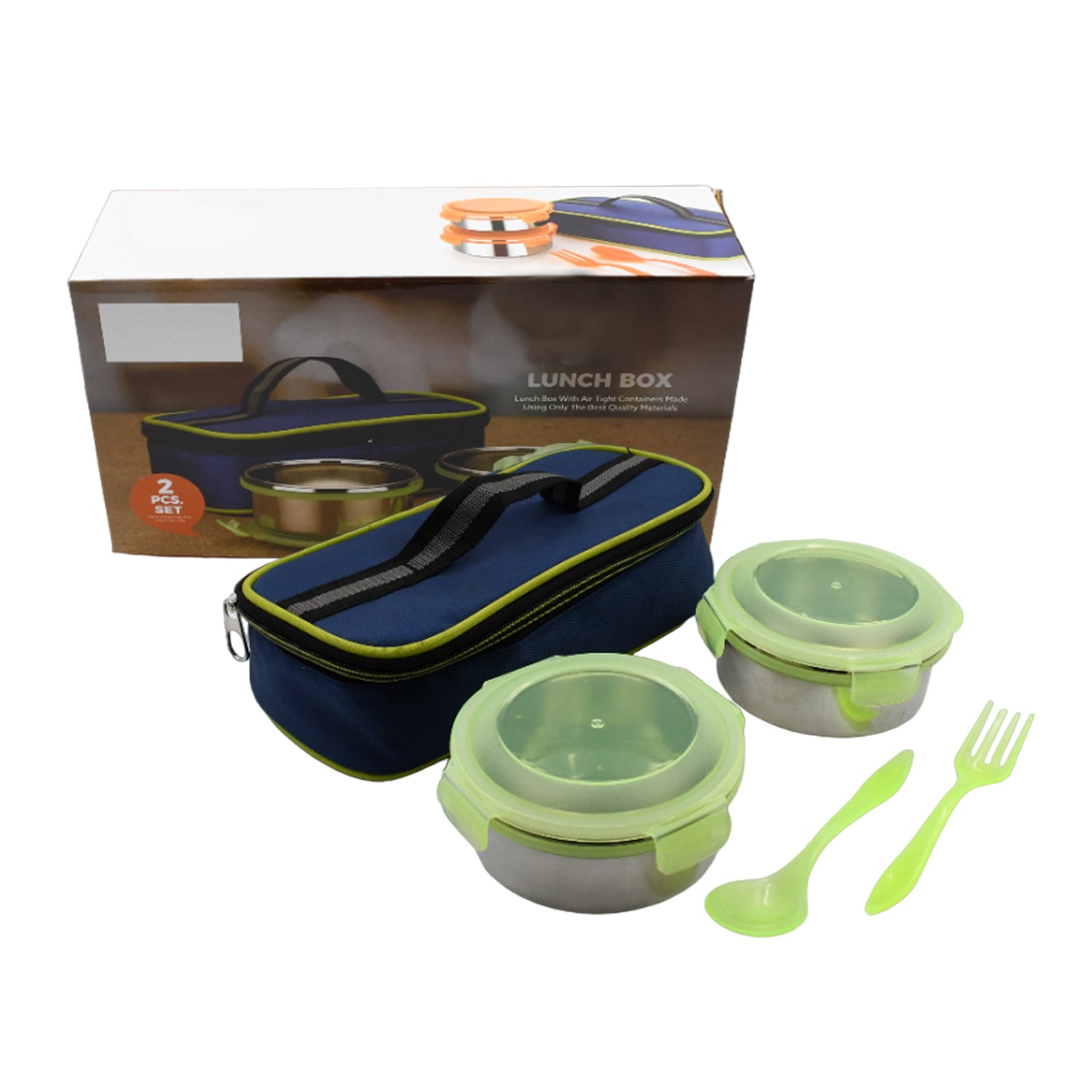 Airtight & Leak-Proof Stainless Steel Lunch Box – 3 Compartment Set