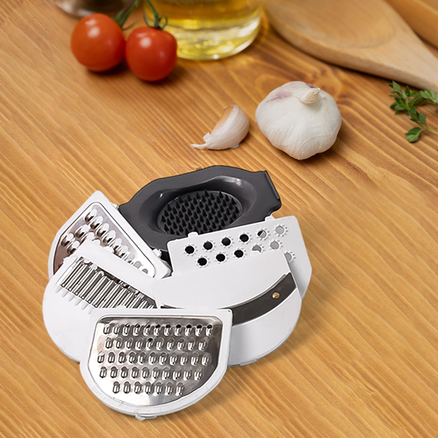 9-in-1 Multifunction Vegetable Chopper, Slicer & Grater with Drain Basket – Complete Kitchen Prep Set