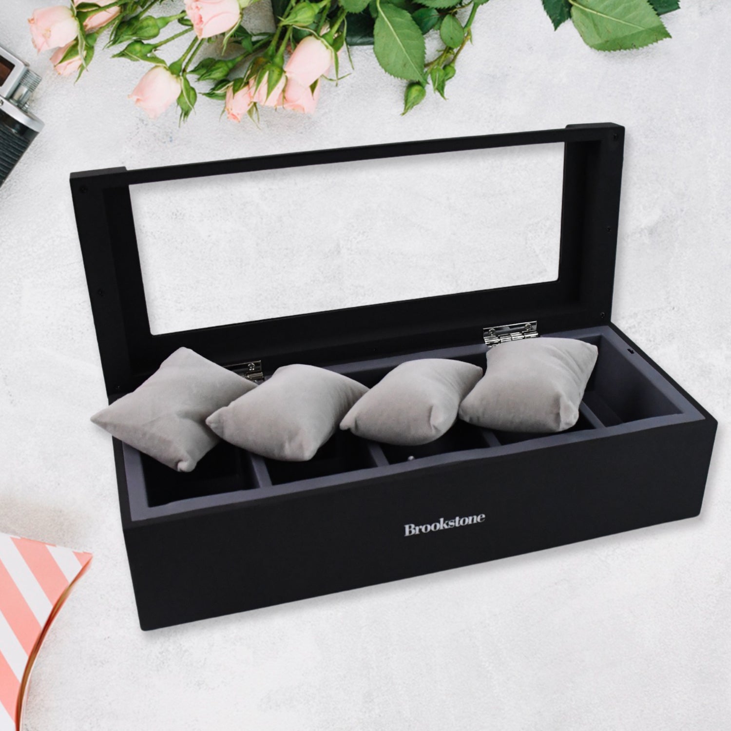 Style Fresh Jewellery Storage Box – Multi-Function Earring & Ring Organizer with Transparent Lid