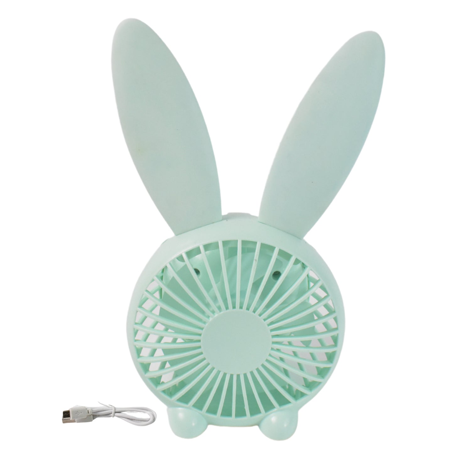 USB Desk Fan – Cute Rabbit Shape | Compact Ergonomic Design | Silent Powerful Airflow (1 Pc)