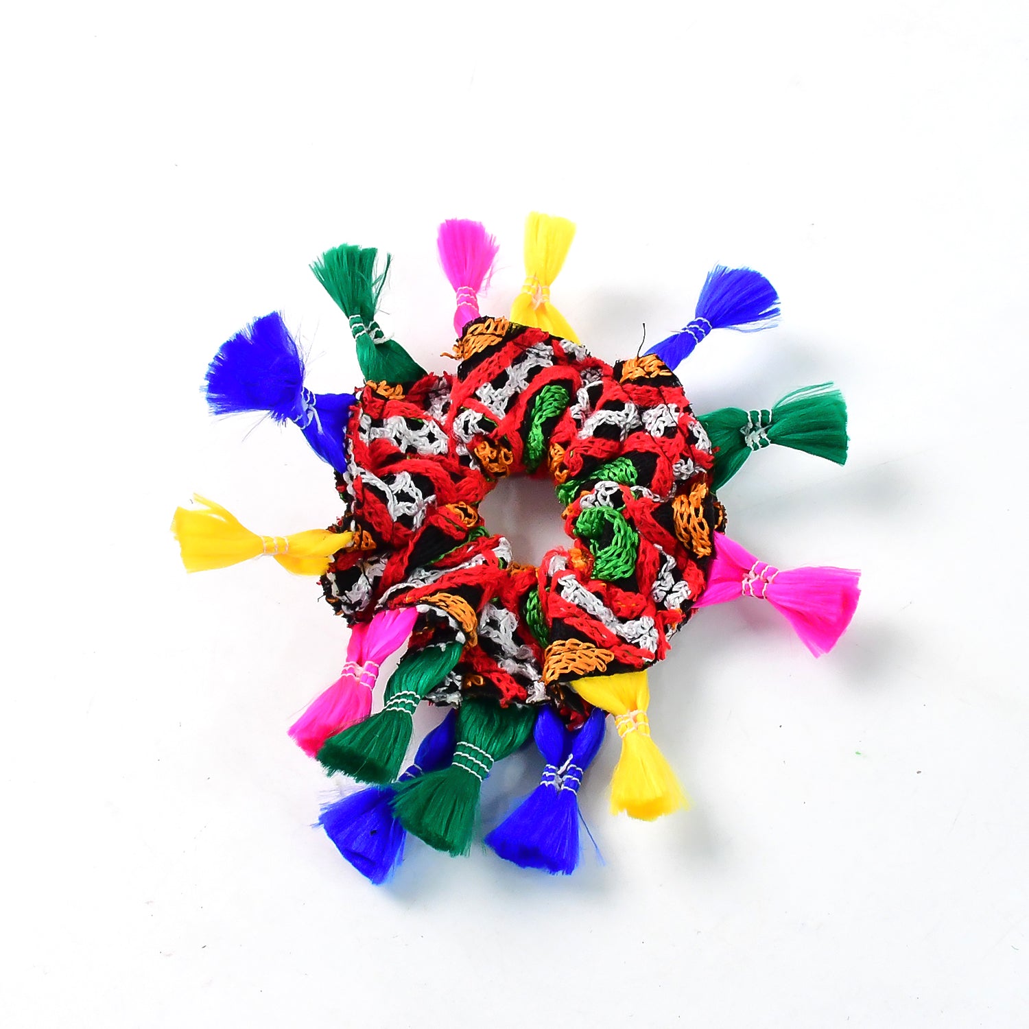Traditional Multicolor Navratri Hair Bun - Ethnic Juda Hair Accessory for Garba & Dance