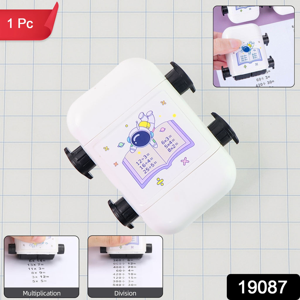 Educational Math Problem Rolling Stamp - Automatic Number Generator for Kids Learning