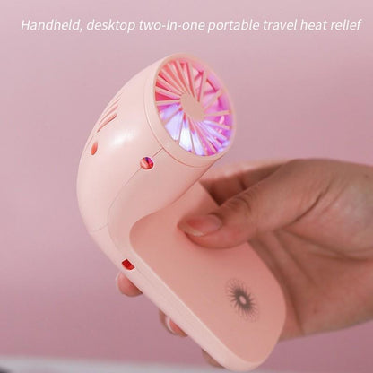 Portable Mobile Phone Holder Fan – Handheld & Rechargeable | 3-Speed Personal USB Fan for Desk & Travel