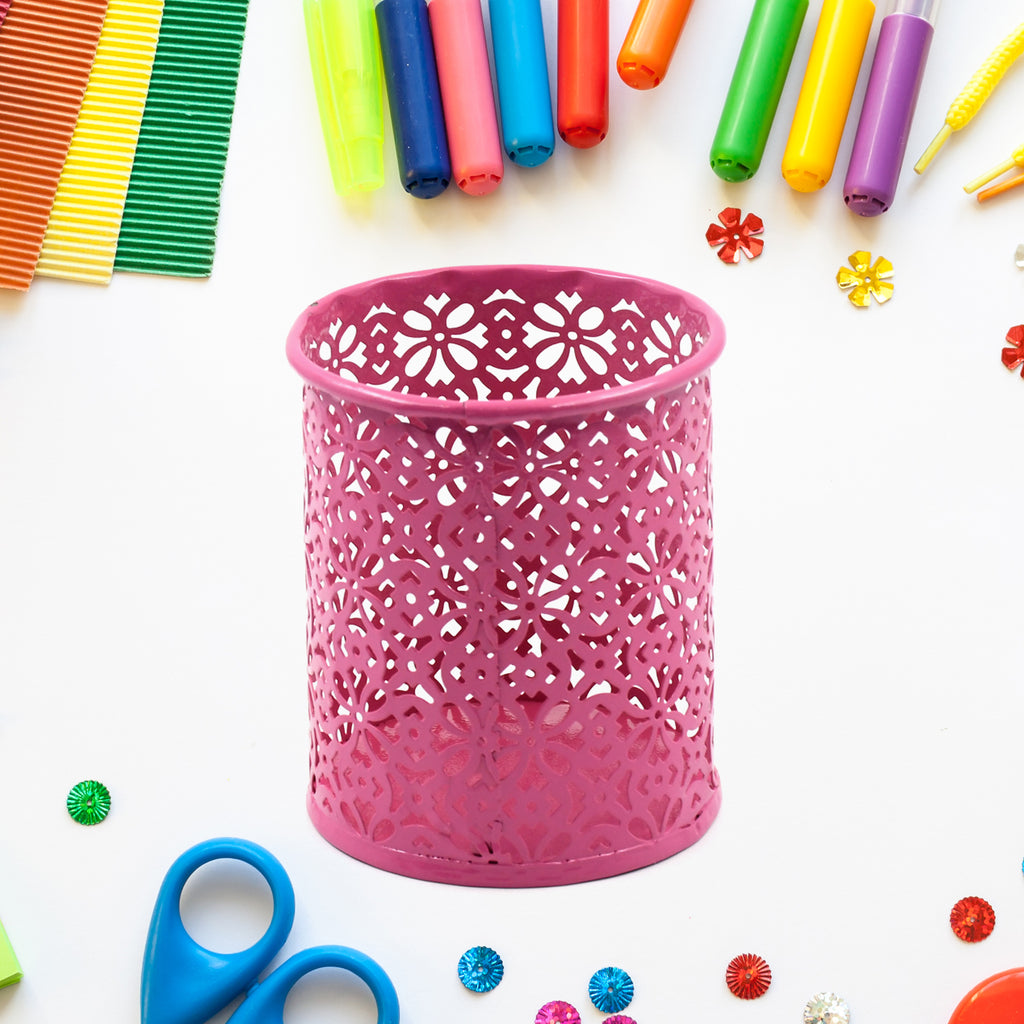 Metal Mesh Pen Holder – Office Desk Organizer (1 Pc)