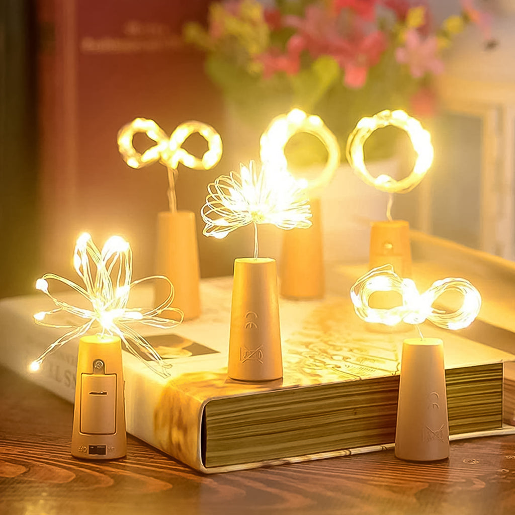 Wine Bottle Cork String Light – Battery Operated (Warm White)