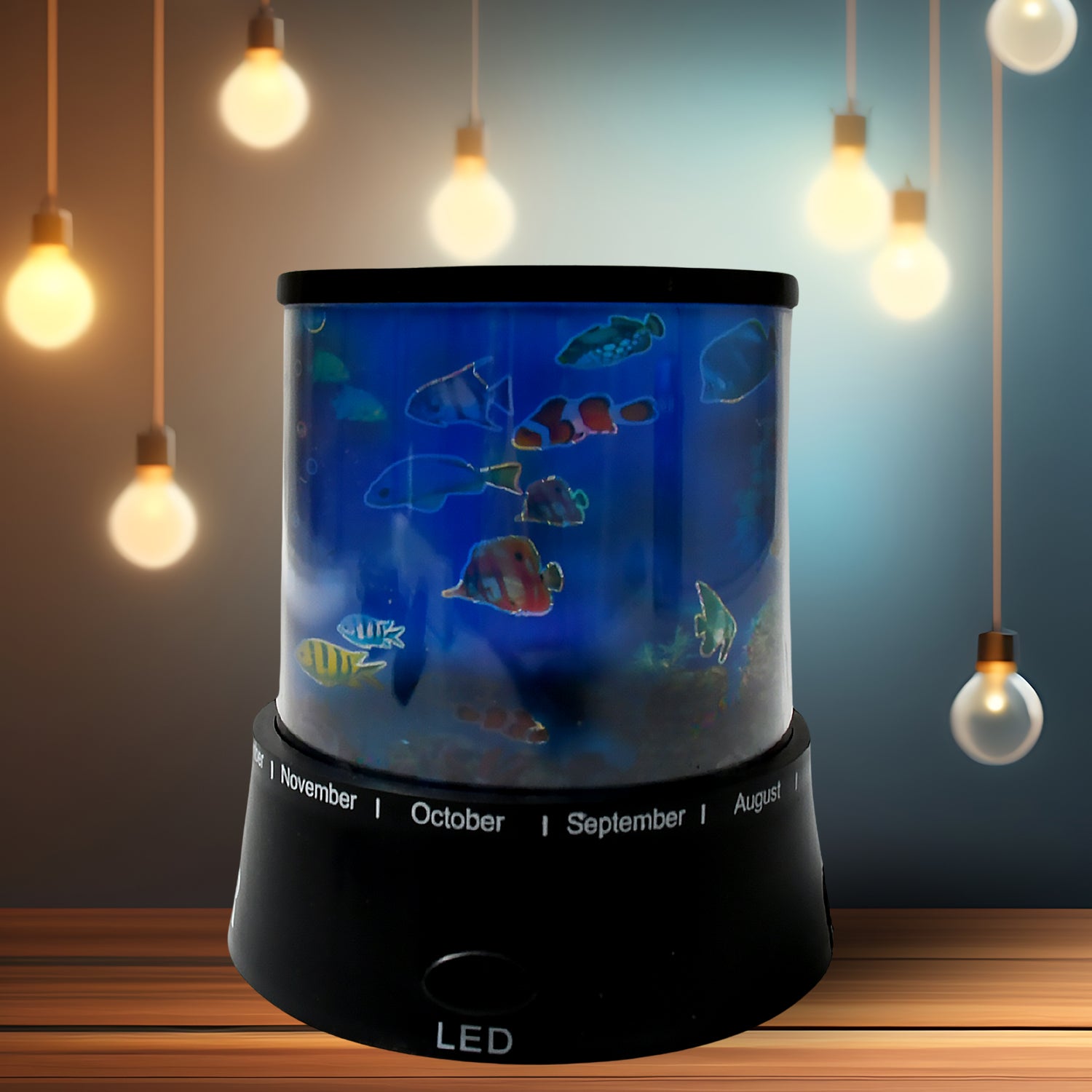 LED Projector Night Light – Rotating Star Lamp with Music Function (1 Pc)