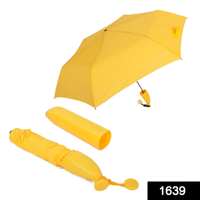 Stylish Banana Shaped Mini Foldable Umbrella for All Weather