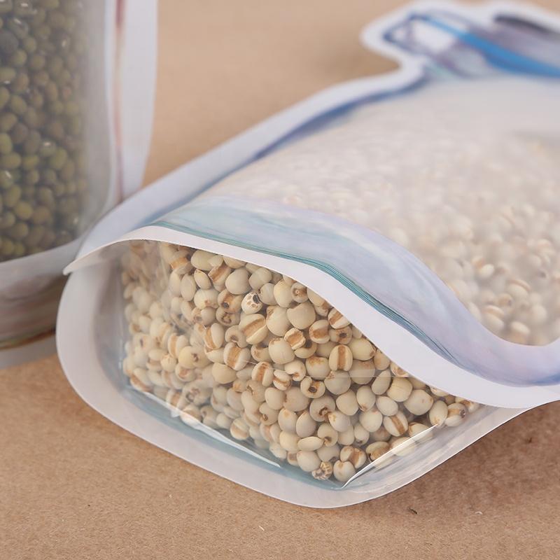 Reusable Mason Jar Zipper Pouch – Airtight Plastic Food Storage Bag (1000ml, Leak-Proof & Reusable)