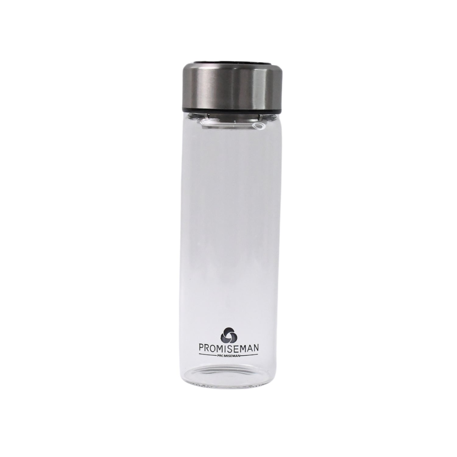 Leakproof Glass Water Bottle – 500 ML with Steel Lid & Wide Mouth