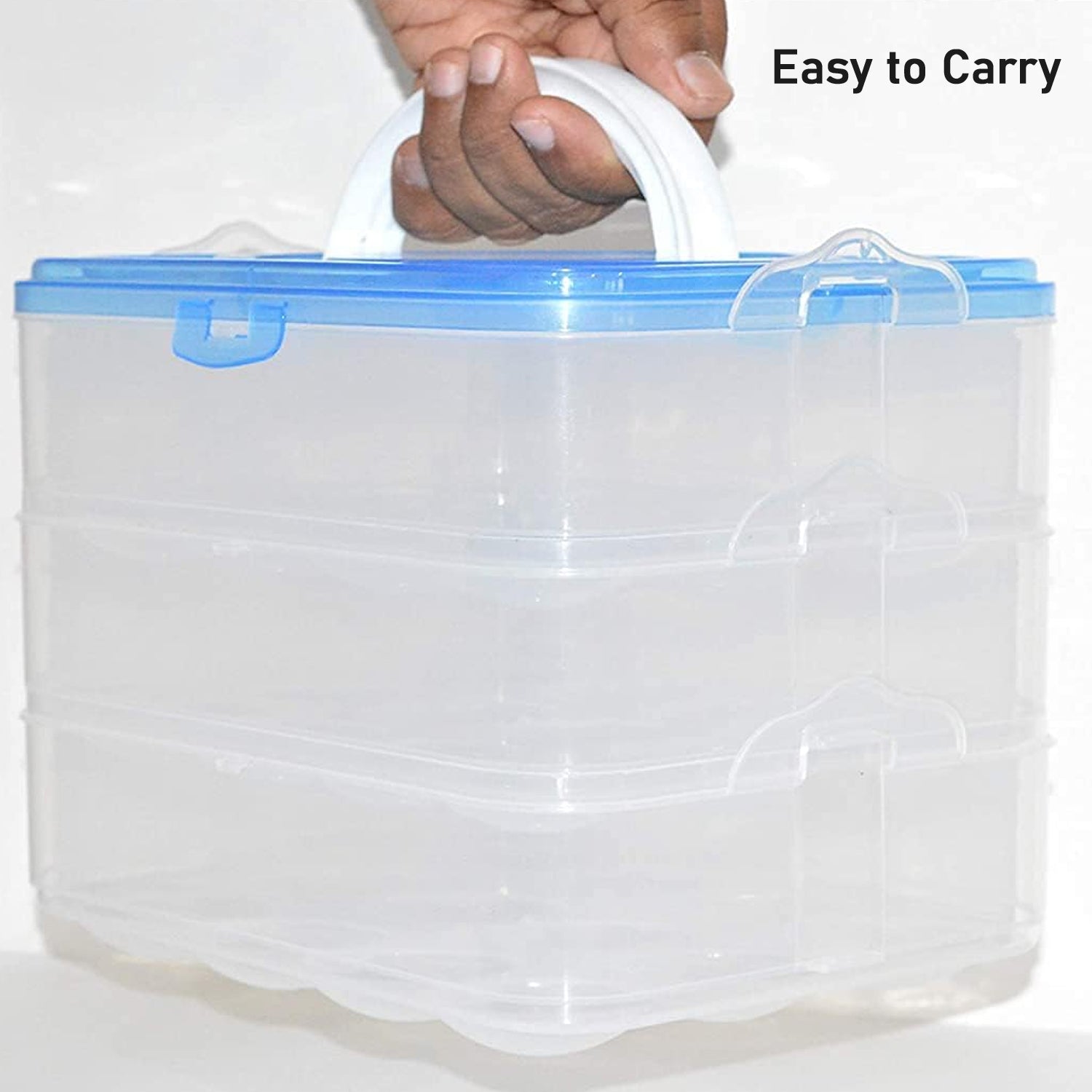 Stackable Egg Storage Tray – Holds 36 Eggs (3 Layer Detachable Design for Fridge & Market Use)