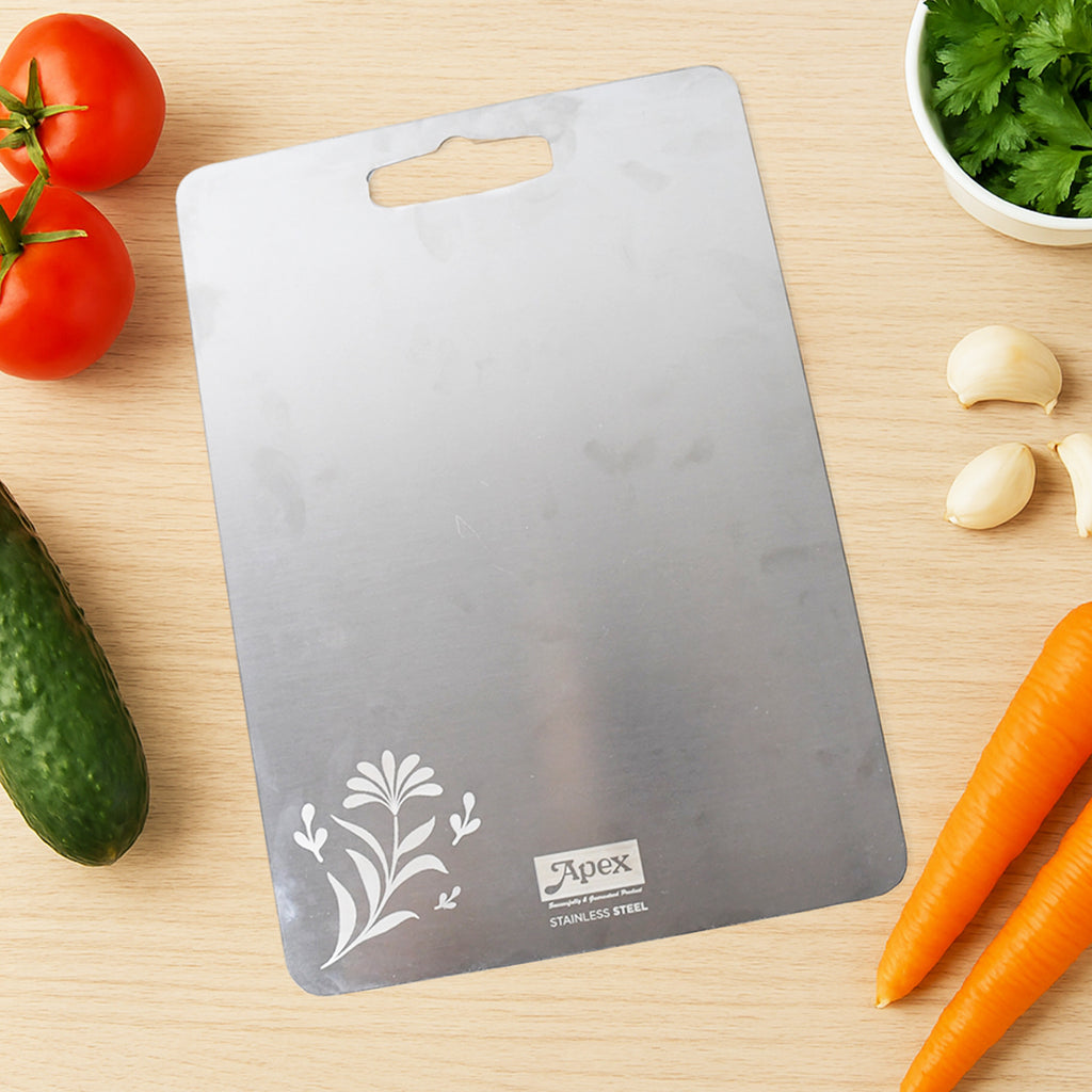 Apex Steel-X Stainless Steel Chopping Board – Medium (1mm Thick)