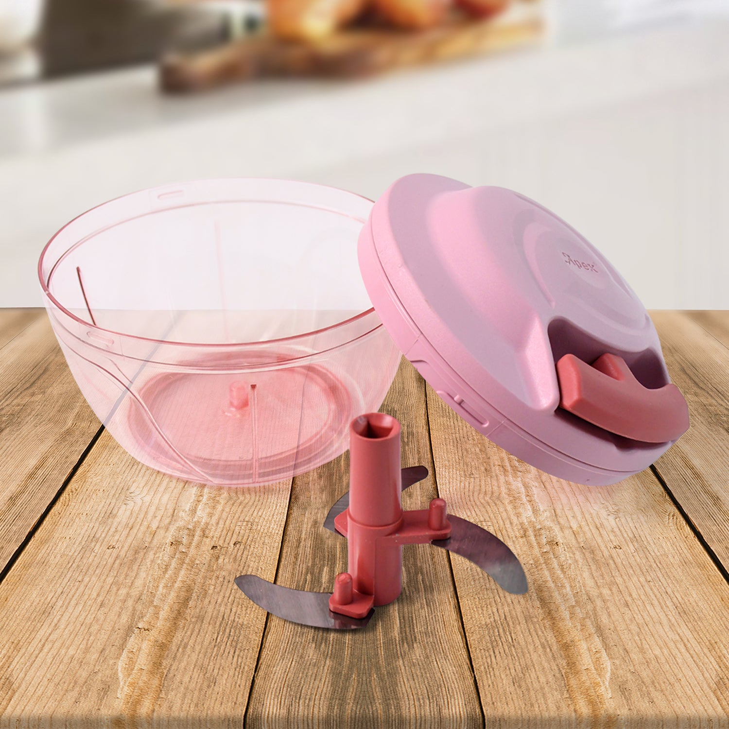 Power-X 500ml Hand-Pull Vegetable Chopper – Triple Blade Manual Food Processor