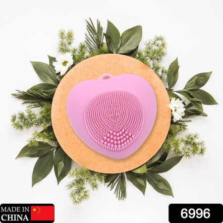 Waterproof Face Wash Brush Face Scrubber Facial Cleansing Brush Exfoliating Silicone Face Hot Compress Scrubber Cleaning For Deep Skin Care Heart Shaped For Women For Home