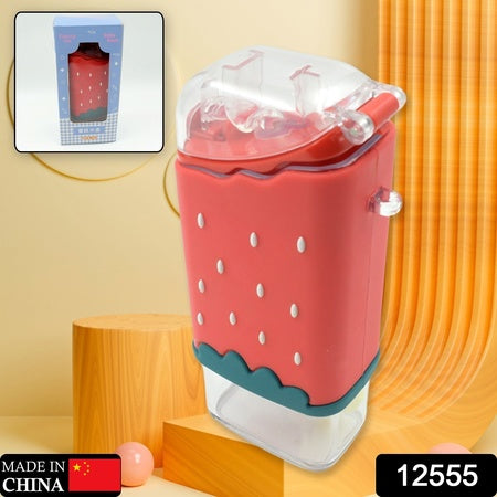 Ice Cream Shape Kids Water Bottle – Cute, Portable ; Leakproof (300ml / 1 Pc / Mix Color)