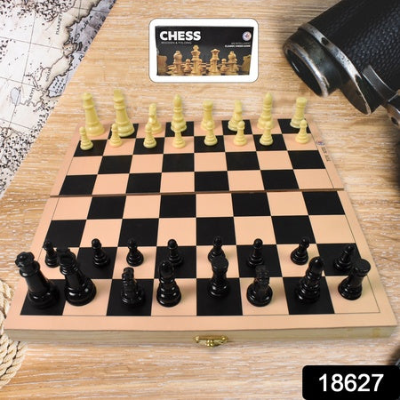 Premium 30x30cm Folding Wooden Chess Board Set - Complete Game with Storage