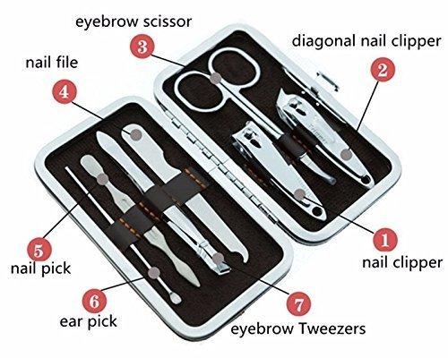 7-in-1 Professional Manicure & Pedicure Kit – Compact Grooming Set with Case