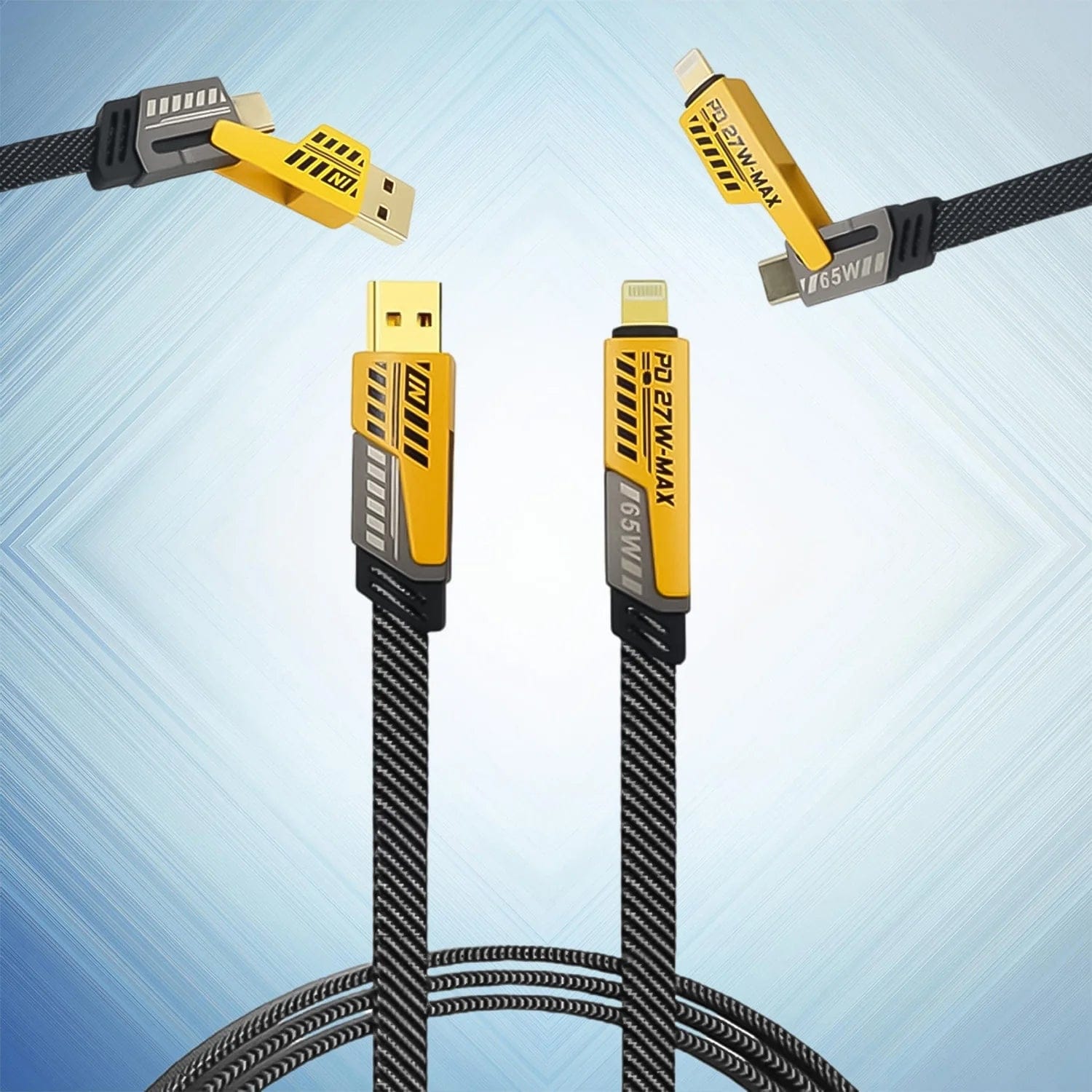 4-in-1 Fast Charging Cable | 65W USB-C, Lightning & Type A