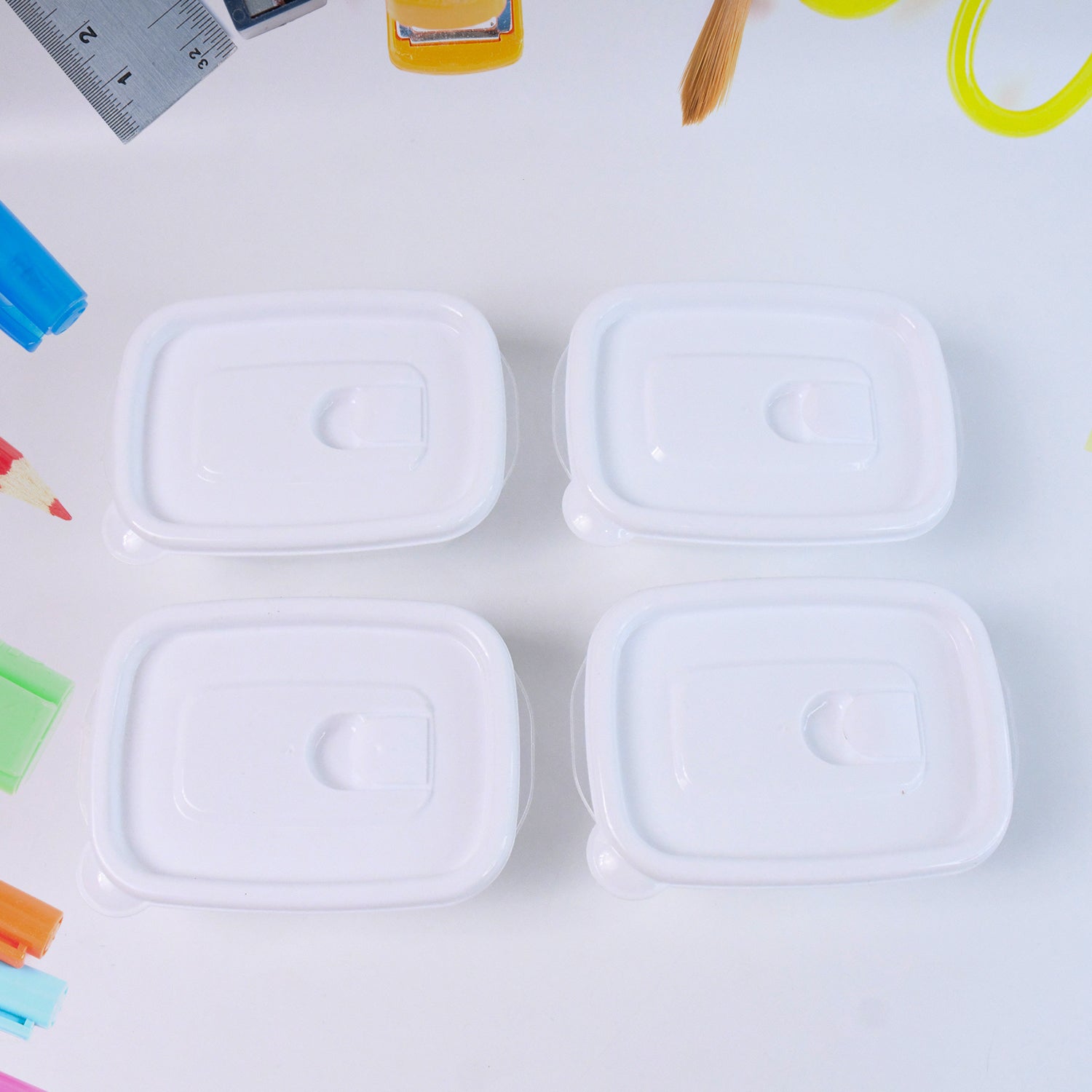 Microwave & Freezer Safe Food Containers – 4 Pc Reusable Set