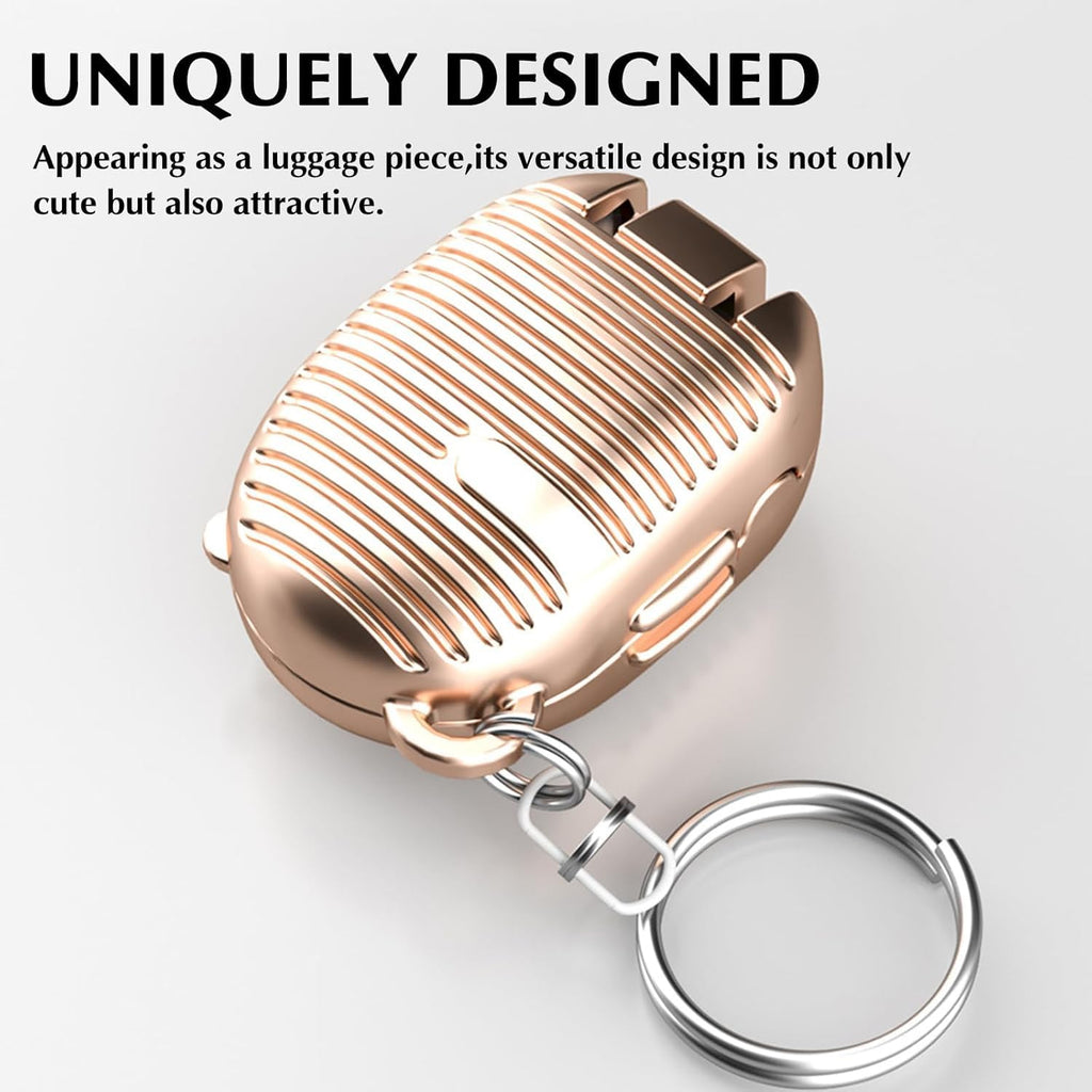 Mini Keychain Nail Clipper – Foldable Stainless Steel Travel Nail Cutter with Built-in File (Multicolor / 1 Pc)