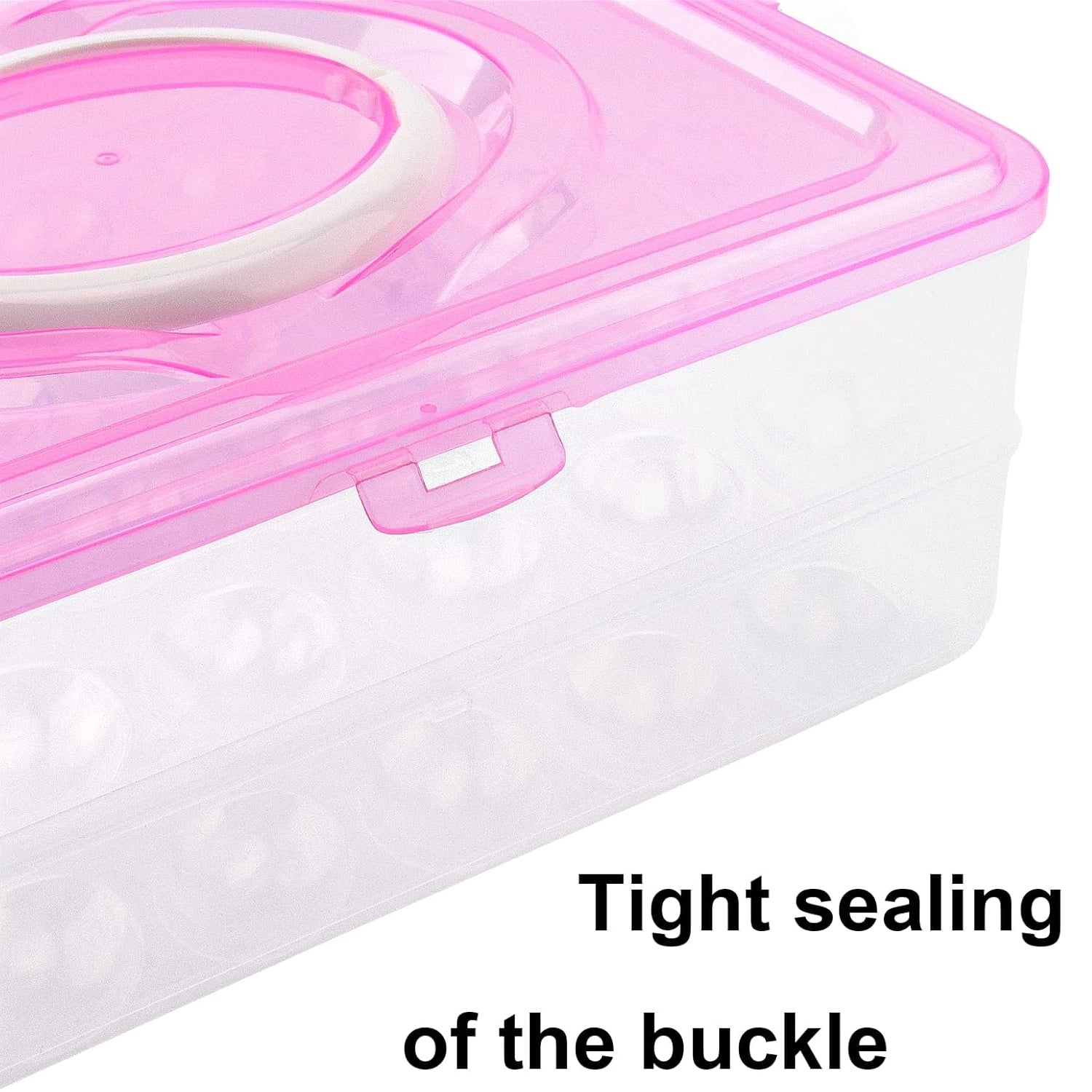 Double Layer 24-Grid Egg Storage Box with Locking Lid – Shatter-Proof Plastic Egg Holder & Dispenser