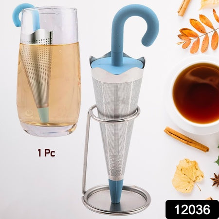 Reusable Umbrella-Shaped Silicone Tea Infuser with Tray – Fun & Functional Loose Leaf Strainer