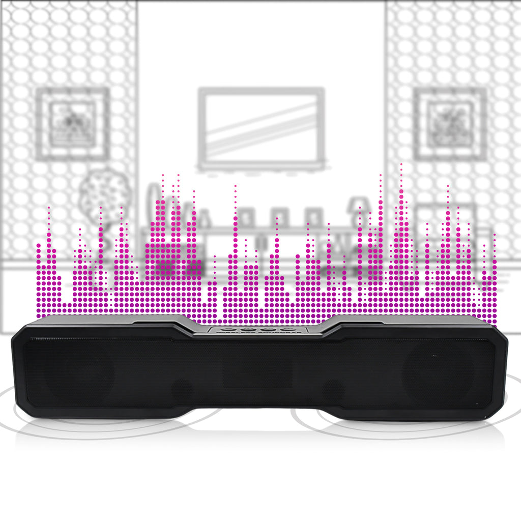 3D Sound Bluetooth Wireless Speaker – Portable 10W Speaker with FM/USB/AUX/SD Card Support (2400mAh Battery)