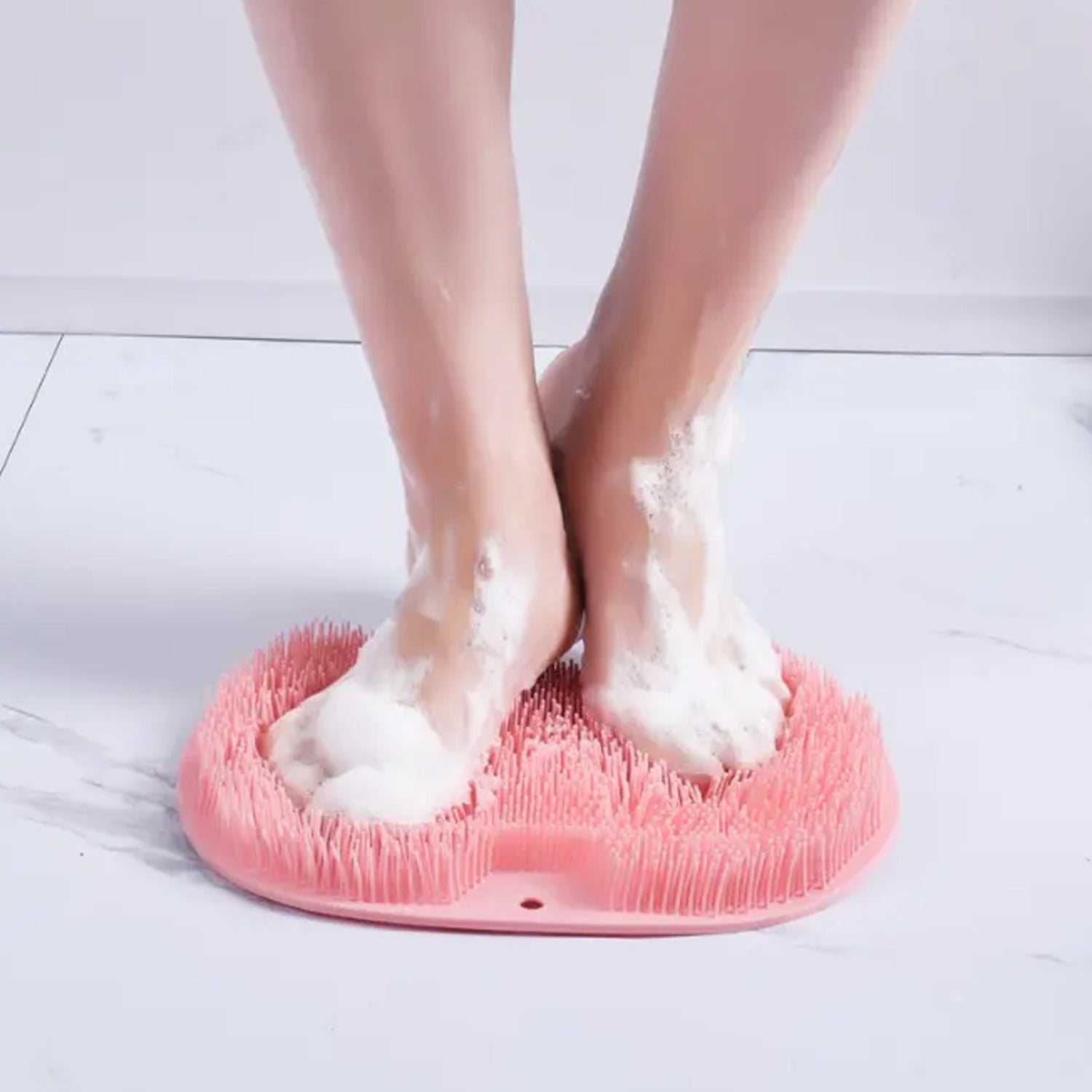 Silicone Bath Massage Cushion With Suction Cup Shower Foot Scubber Brush Foot Bath Mat Scrubber Anti-Slip Exfoliating Dead Skin Massage Pad Lazy Wash Feet Bathroom Mat