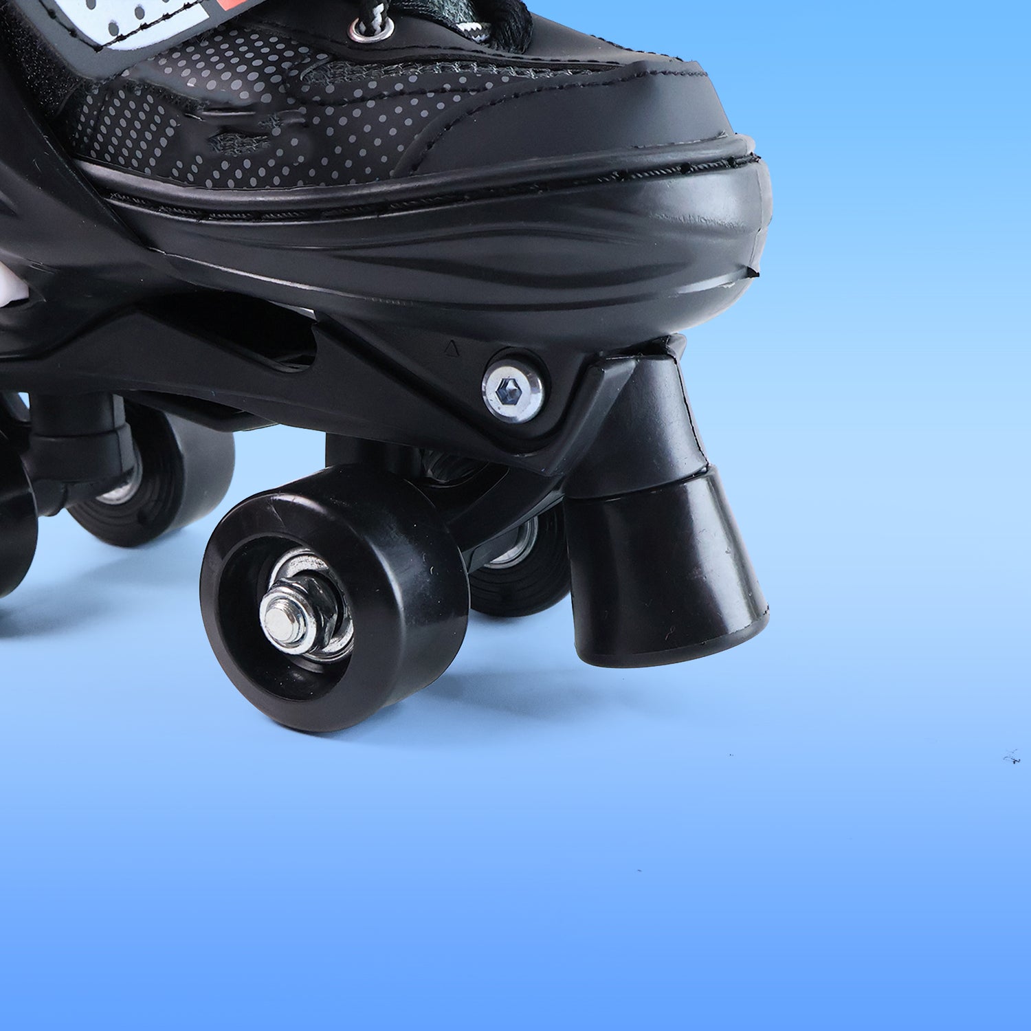 Adjustable Quad Roller Skates for Kids – PU Wheels, Toe Brake & Triple Lock System