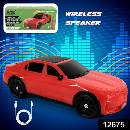Wireless Bluetooth Speaker – Unique Car Shape with USB, TF Card & FM Radio Support