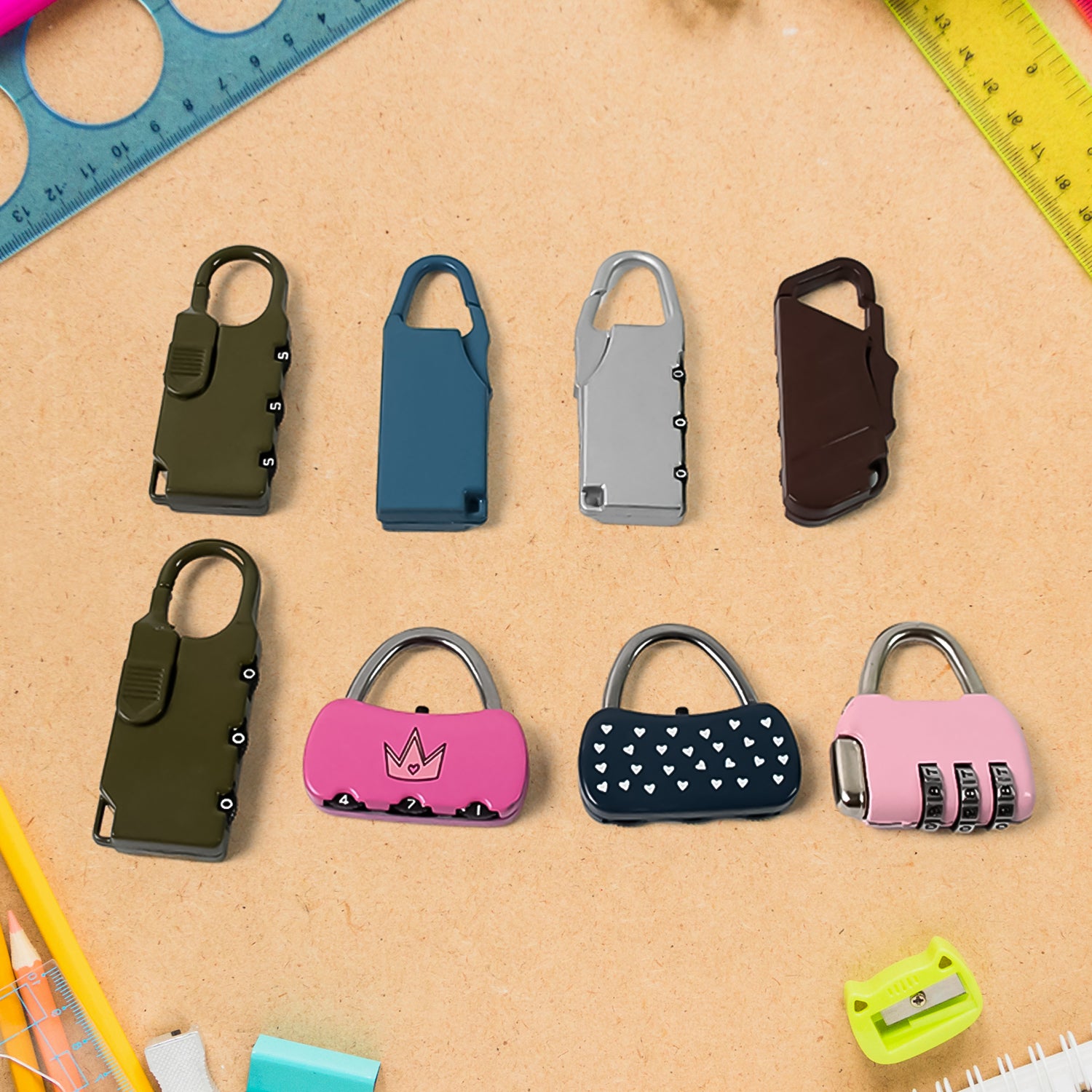 Digit Metal Combination Number Lock in Mix Design Color