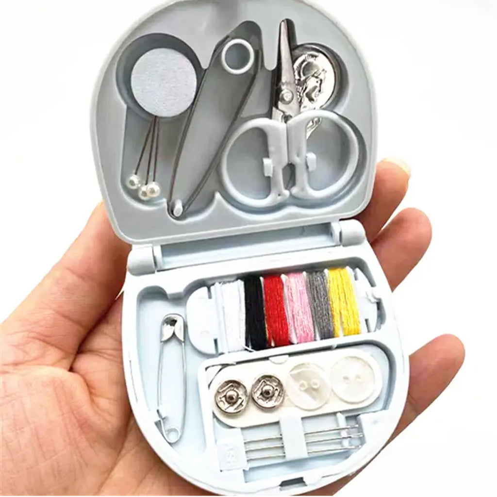 Compact Travel Sewing Kit - Portable DIY Emergency Repair Kit with Scissors & Needles