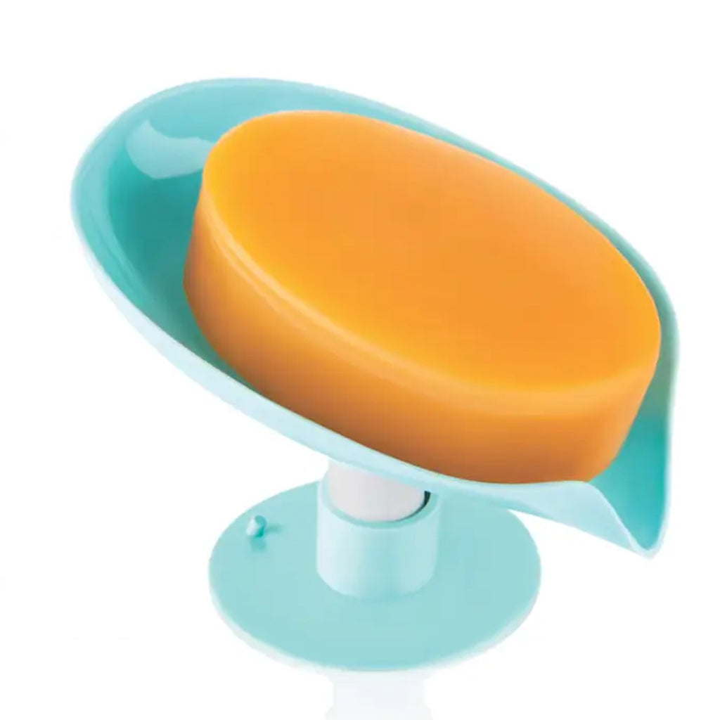 Self-Draining Soap Holder Stand with Suction Cup – No-Drill Soap Dish for Bathroom & Kitchen