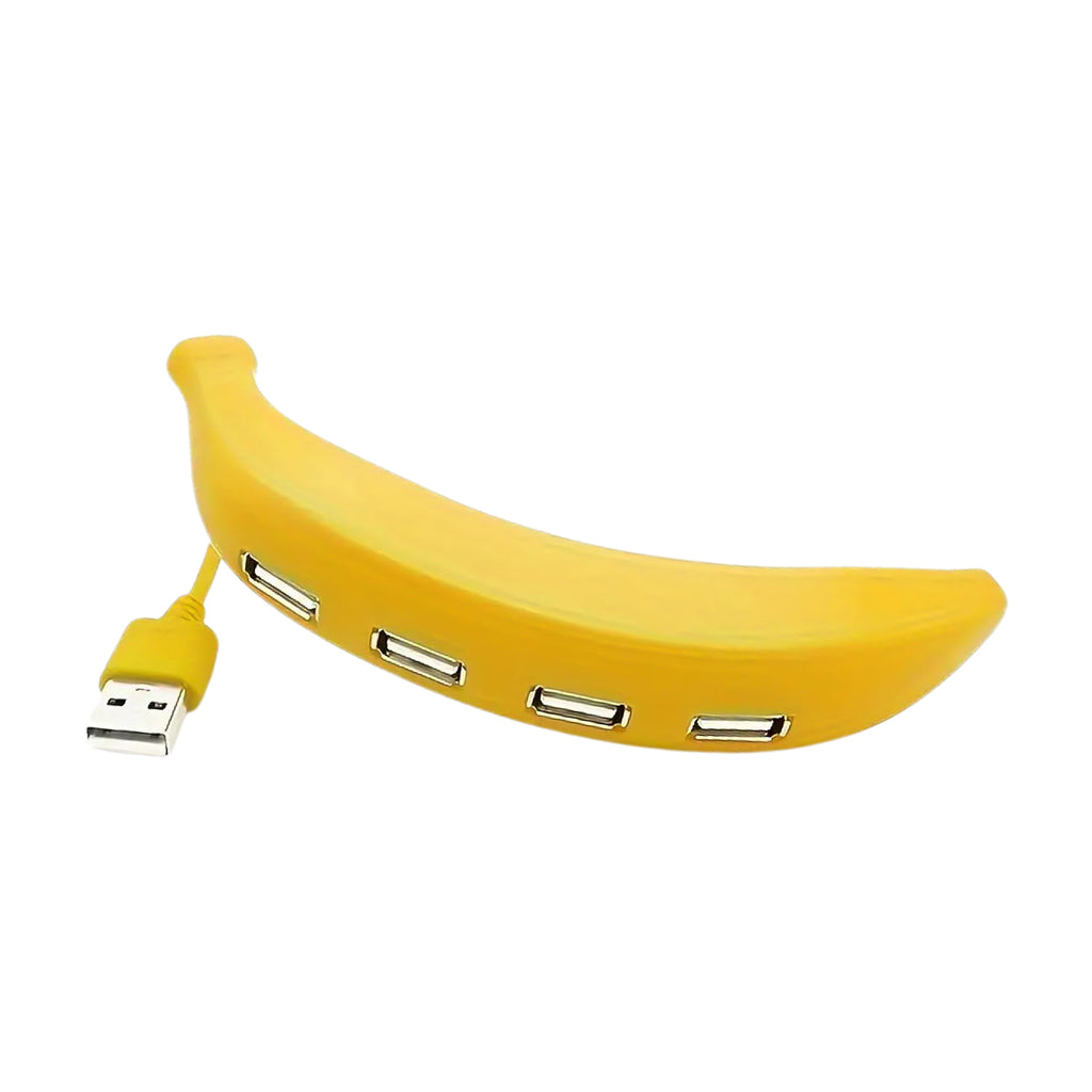 Banana Shape 4-Port USB Hub – High-Speed USB 2.0 Splitter for Laptop & PC (1 Pc)