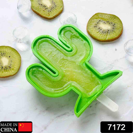 Cactus Shape Mold Durable Cactus Shape Ice Cream Mould Silicone Popsicle Mold Ice Pop Diy Kitchen Tool Ice Molds