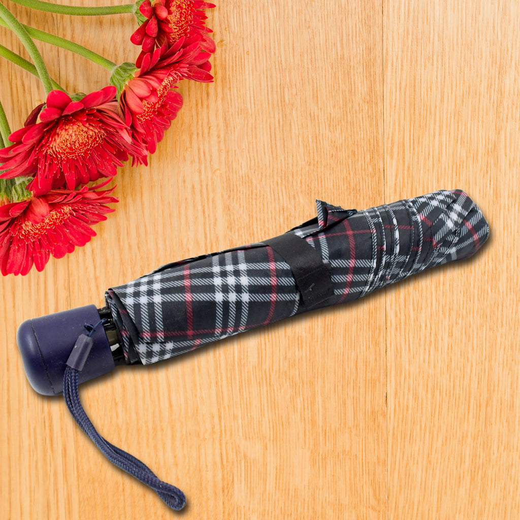 3-Fold Sun  Rain Protective Solid Foldable Umbrella (1 Pc)