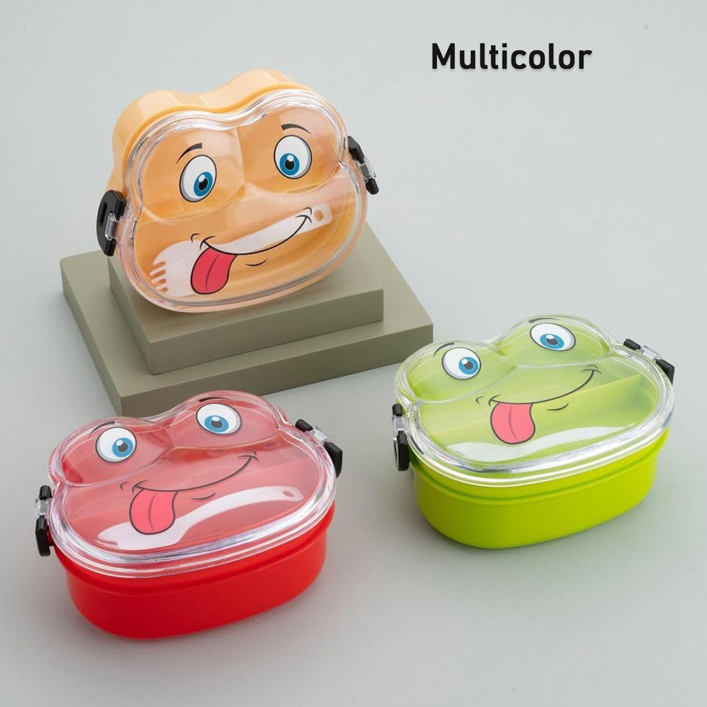 Charming Froggy Double Layer Lunch Box with Spoon – Fun &amp; Leakproof (1 Pc)