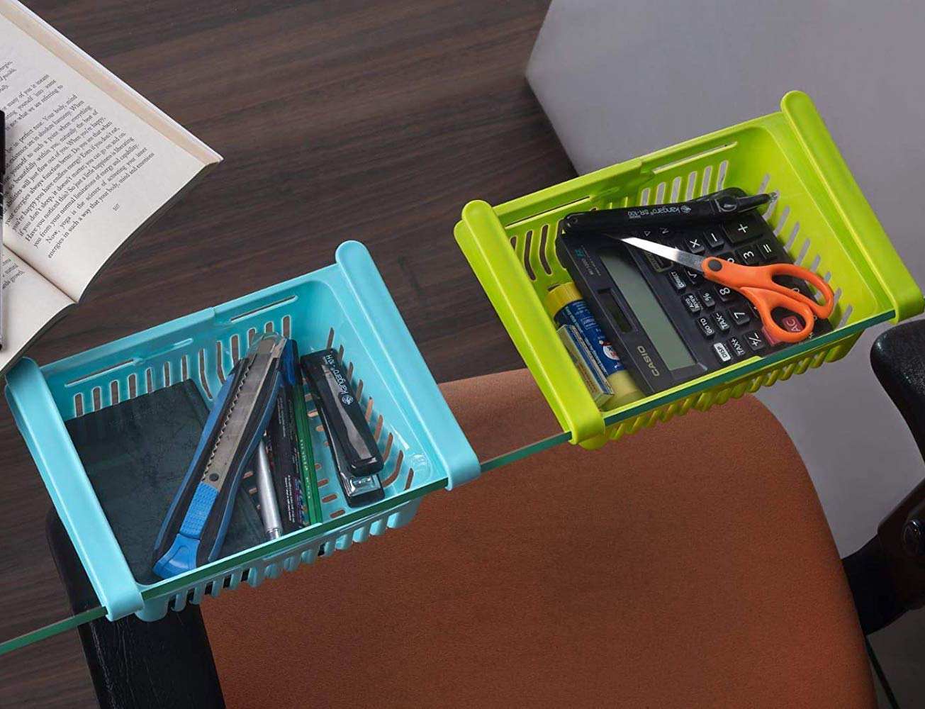 Virgin Freeze Storage Adjustable Trays – Unbreakable, Multicolor Fridge Organizers (Pack of 4)