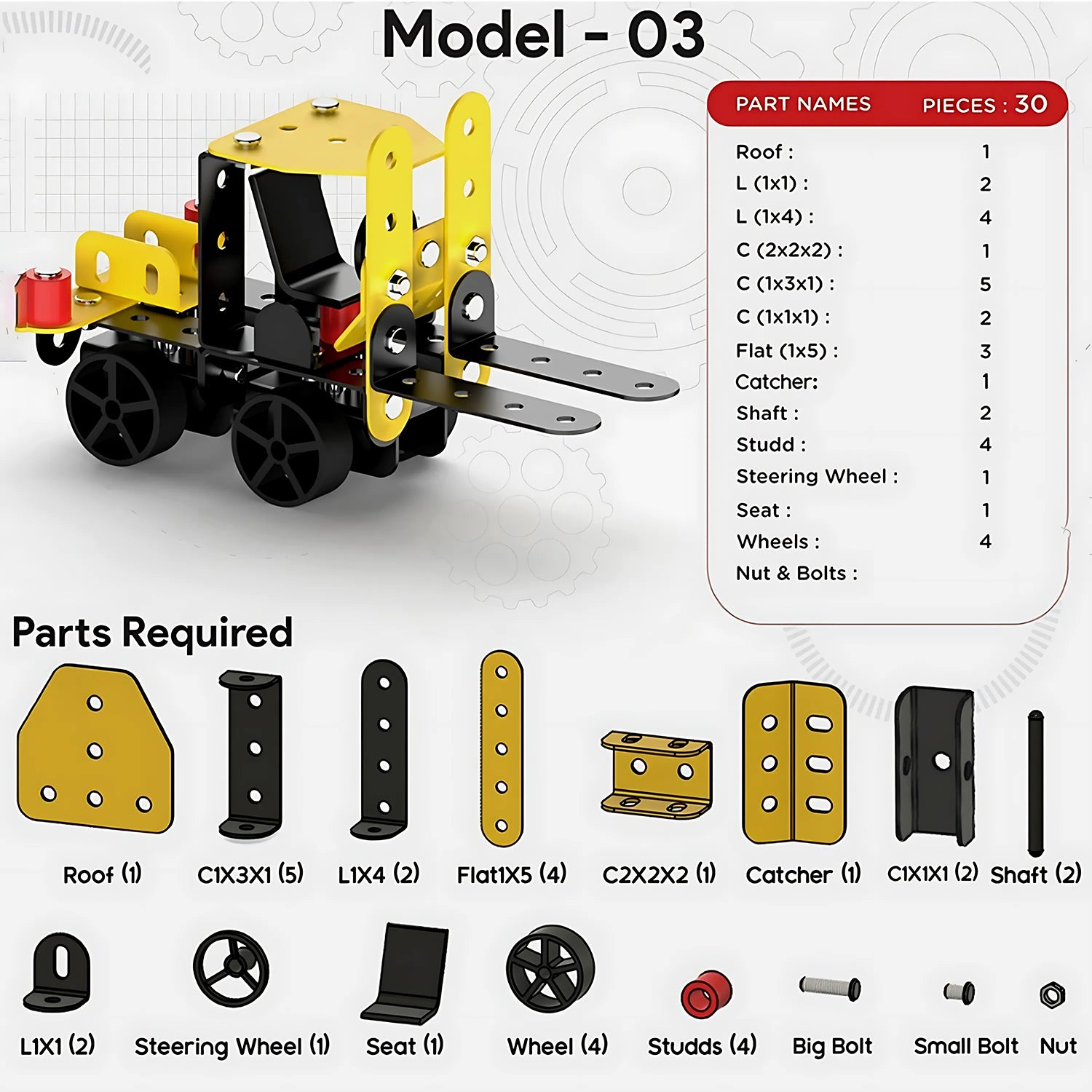 Aditi STEM Educational Mecha Racer DIY Construction Kit - 5-in-1 Building Set for Kids