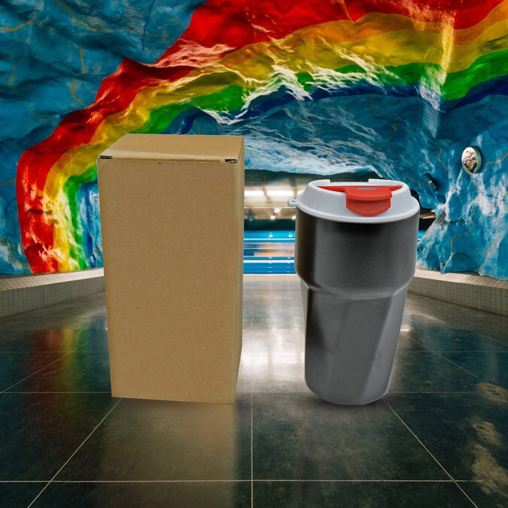 Stainless Steel Vacuum Travel Mug with Lid & Straw – Reusable Thermal Cup for Outdoor & Office Use (1 Pc)