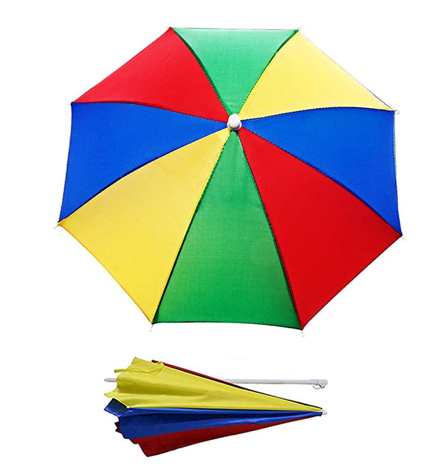 90-Inch Multicolor Garden & Beach Umbrella – Waterproof Cotton Canopy with Steel Pole