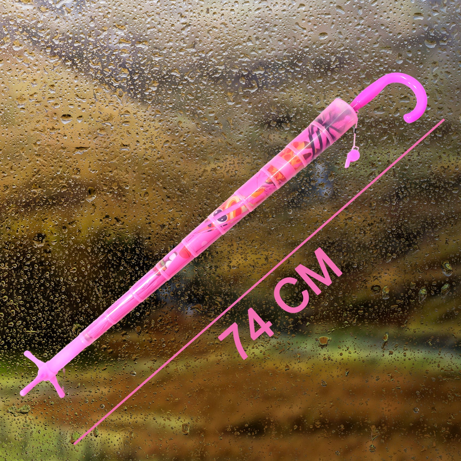 High-Density Quick-Dry Umbrella with Safety Round Plastic Cap & Auto-Open Handle