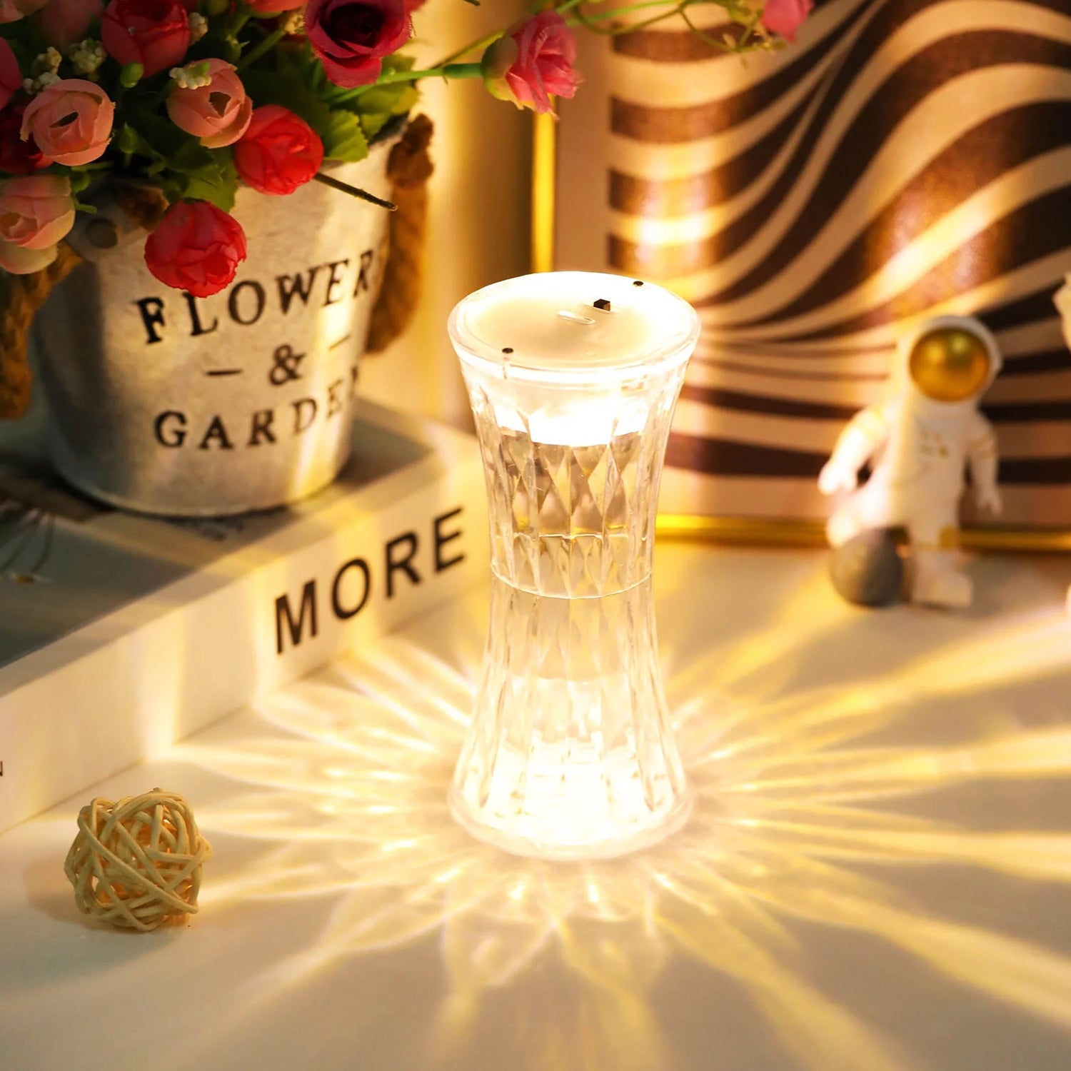 Crystal Lamp – Soft Light Night Lamp for Bedroom, Nursery, Study & More | Eye-Friendly & Battery Powered (12 Pc MOQ)