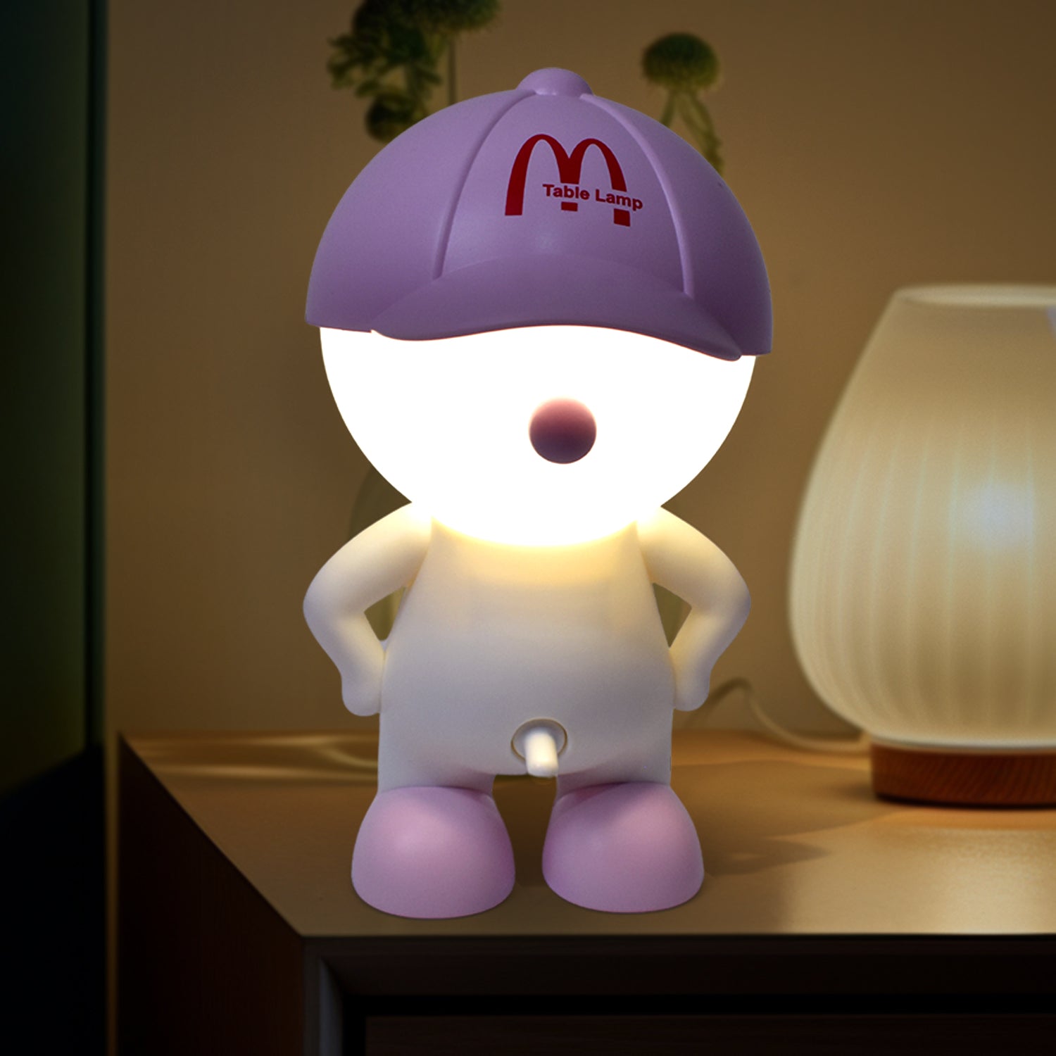 🌟 Cute Cartoon LED Desk Night Light – USB Rechargeable | Flexible &amp; Eye-Friendly