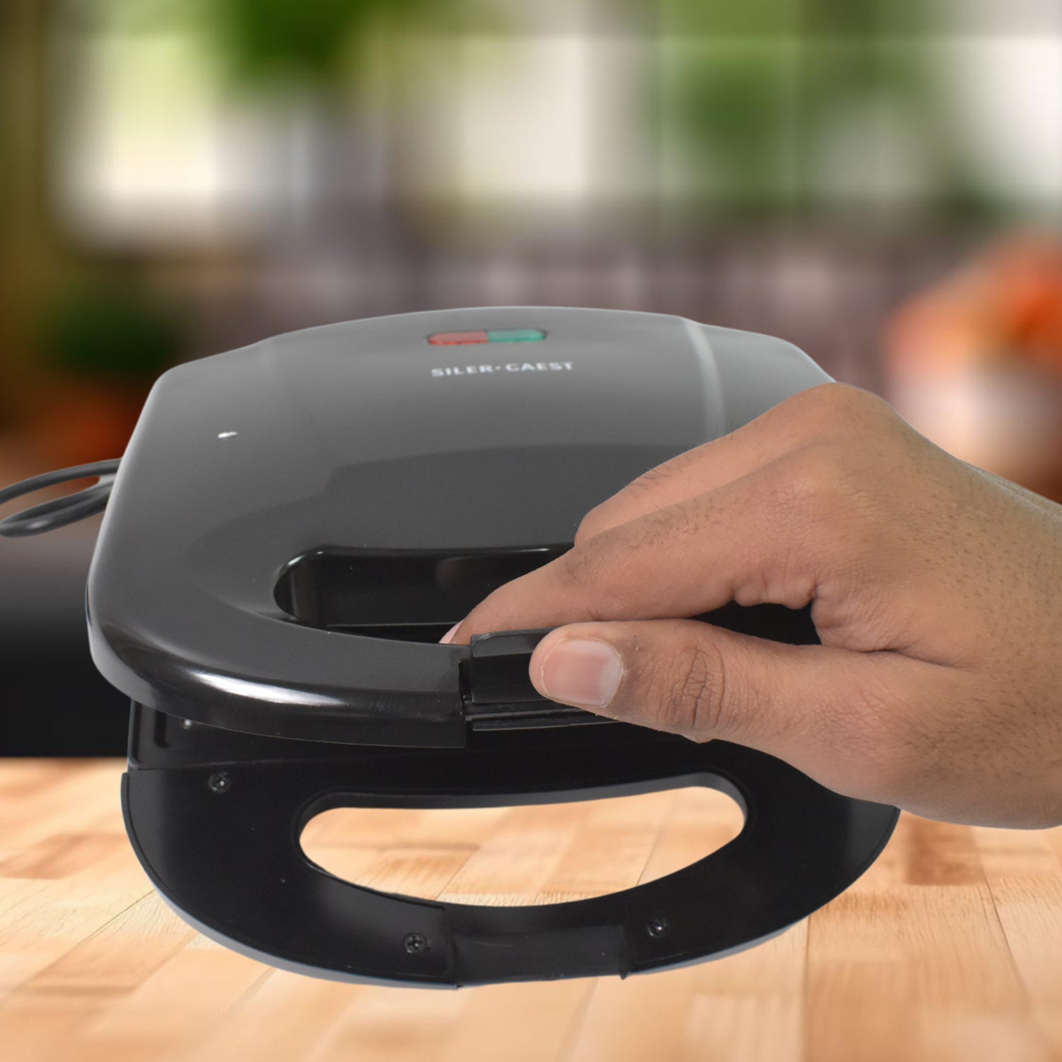 Premium Non-Stick Sandwich Maker - Electric Grill with Indicator Lights & Easy Clean Plates