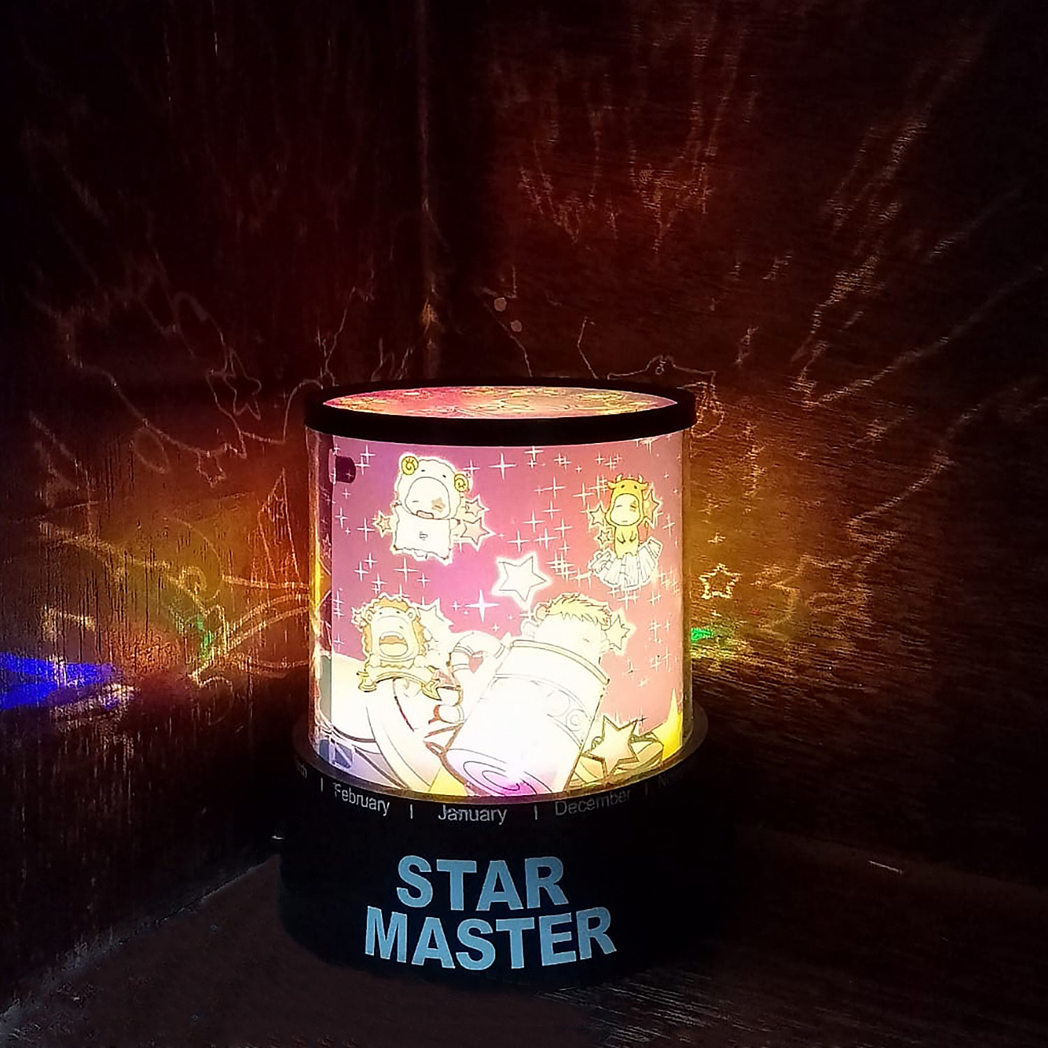 LED Projector Night Light – Rotating Star Lamp with Music