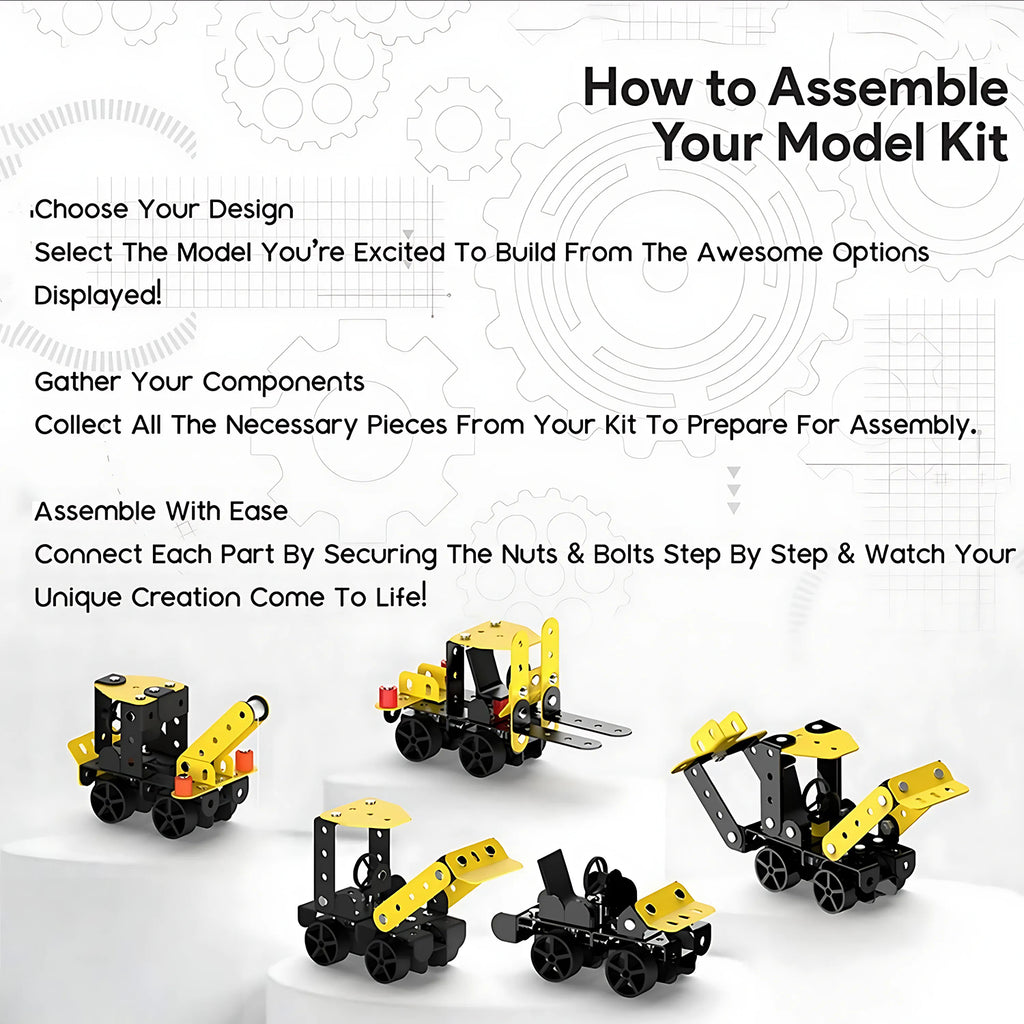 Aditi STEM Educational Mecha Racer DIY Construction Kit - 5-in-1 Building Set for Kids