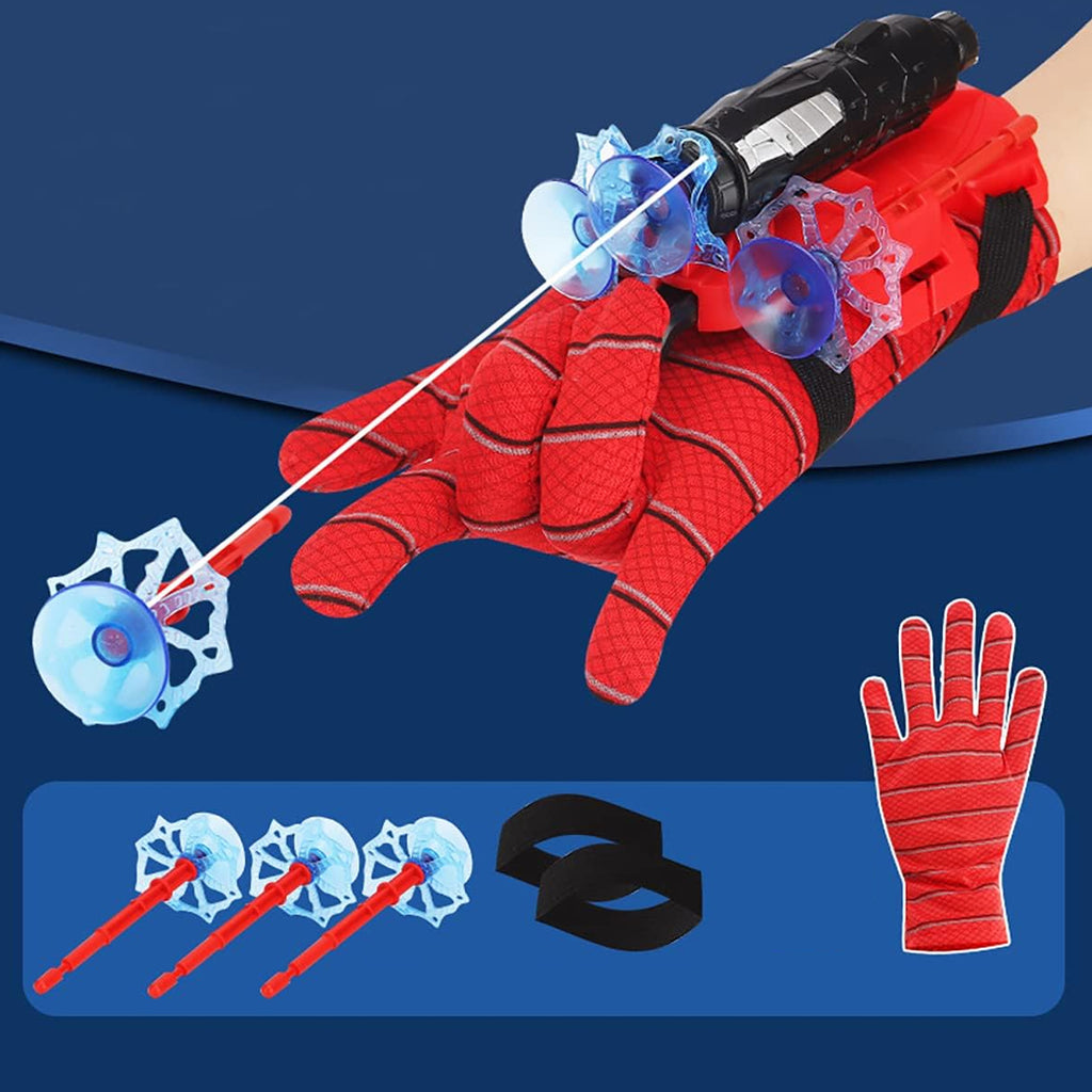 Superhero Web Shooter Toy Set - Kids Wrist Launcher Gloves with Soft Foam Darts